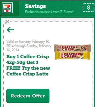 7-eleven buy one get one free coffee crisp