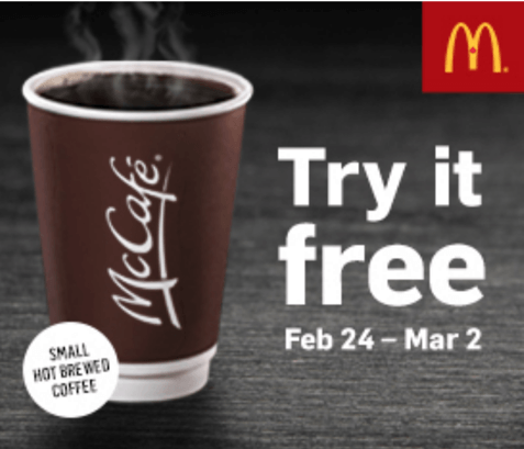 Mcdonald’s FREE Coffee