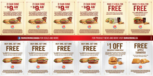 burger king printable coupons