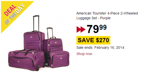 futureshop deal of the day luggage