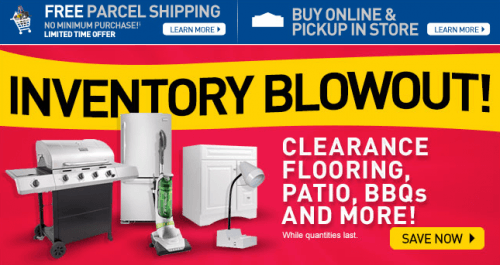 lowe's inventory blowout