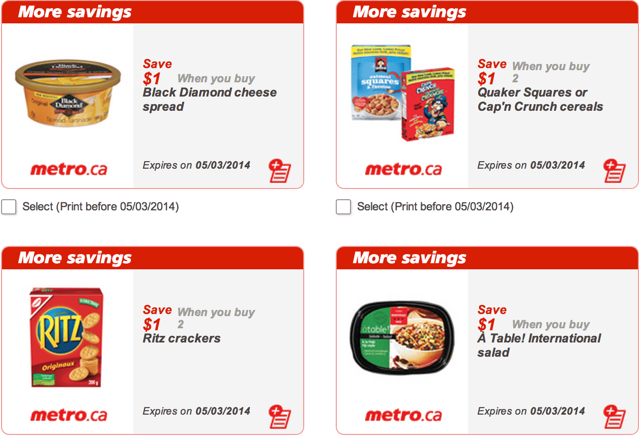 Metro Quebec Canada Printable Grocery Coupons Valid Till May 3rd 2014 Canadian Freebies 