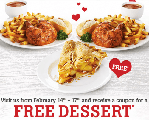 swiss chalet free dessert