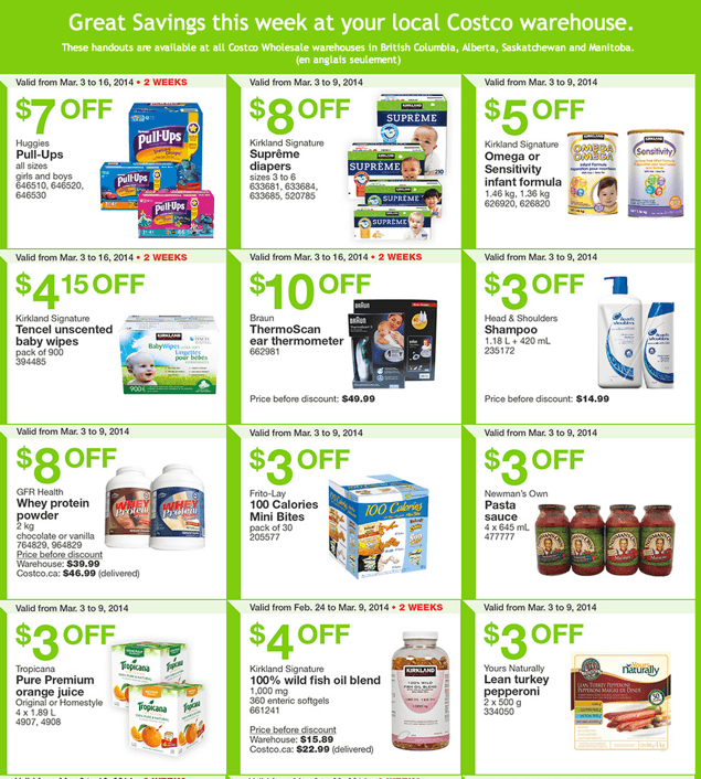 Costco Canada Western Weekly Instant Handouts Coupons   Flyers: British 