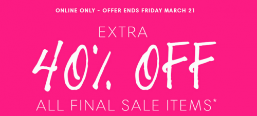 Joe Fresh Canada final sale