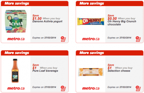 Metro Ontario Canada Printable Grocery Coupons (March 21 – 27