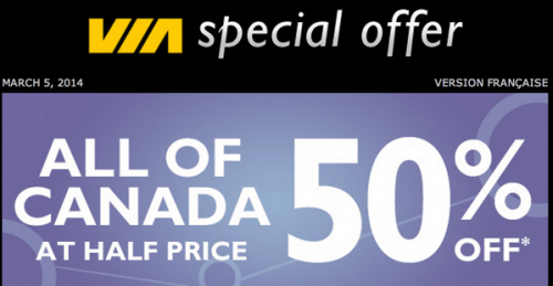 VIA Rail Canada offers