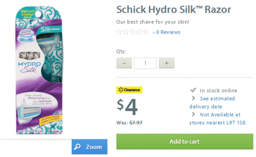 Walmart Hydro Schick Razor