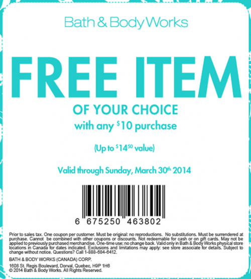 ath & Body Works Canada Coupon