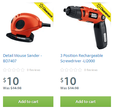 black and decker clearance walmart