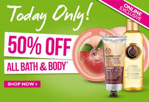 body works 50 off today online