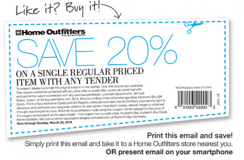 home outfitters save 20