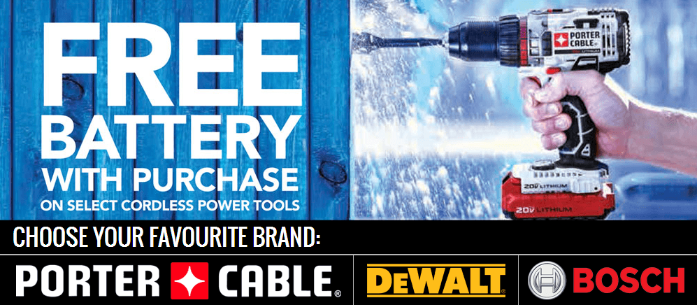 Lowe's Canada: Free Extra Battery With Select Cordless Power Tools ...