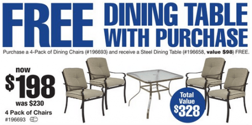 lowes free dining table