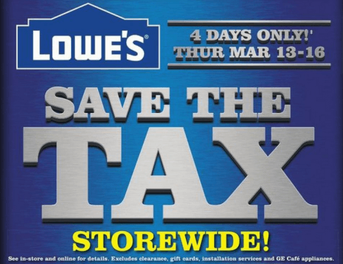 lowes save tax