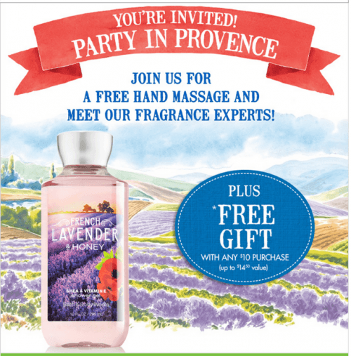 Bath Body Works Canada Party in Provence Event: FREE Gift $6 Mason