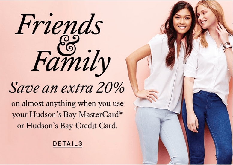 Hudson's Bay Canada Friends & Family Coupons: Save an Extra 20% On ...
