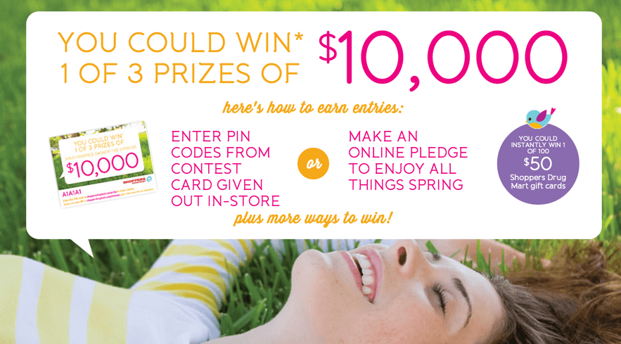 Shoppers Drug Mart Canada Spring Contest Win 1 of 3