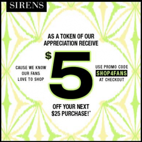 Sirens Canada Coupons Coupon