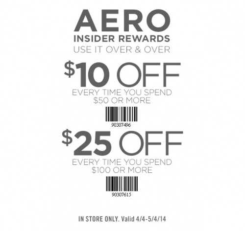 aero insider rewards coupon