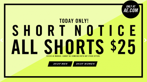 american eagle shorts notice