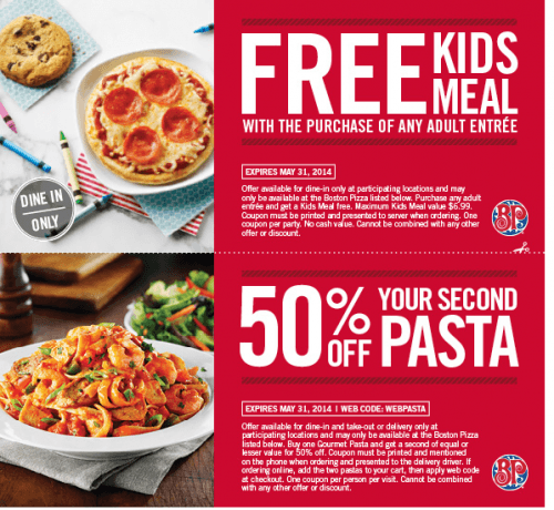 boston pizza coupons