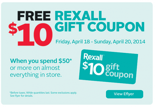 free 10 dollar rexall gift coupon