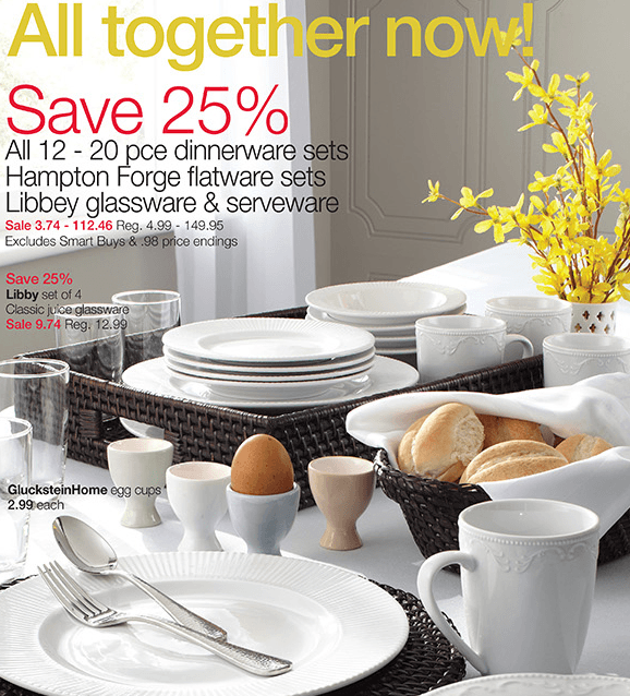 Home Outfitters Canada Deal Save 25 Off Dinnerware Sets, Hampton