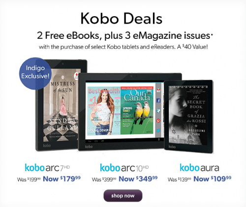 kobo ereader covers canada