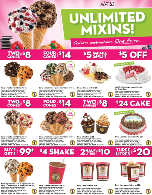 Marble Slab Creamery Canada New Printable Coupons! Canadian Freebies
