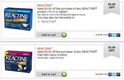 reactine healthy essentials coupons