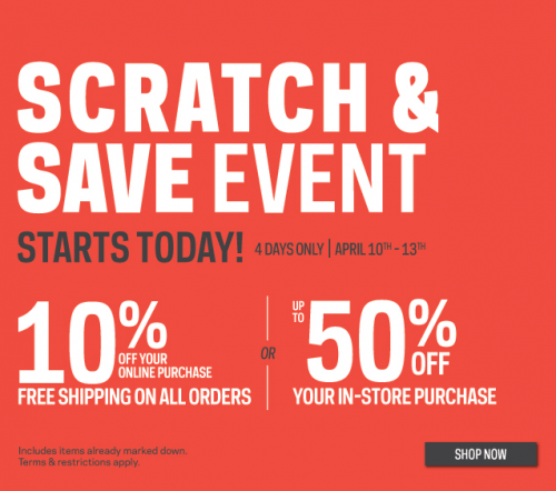 sportchek scratch and save