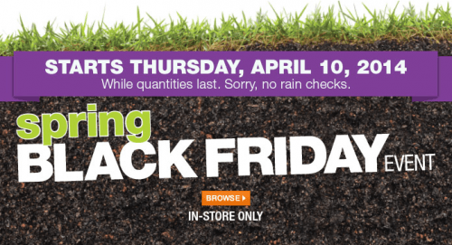 spring black friday home depot