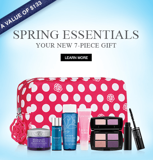 spring essentials free Lancome gift