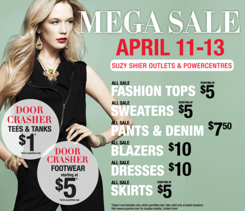 suzy shier mega sale