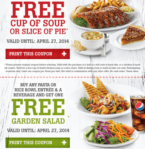 swiss chalet coupons