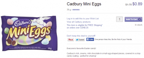 well.ca cadbury mini eggs
