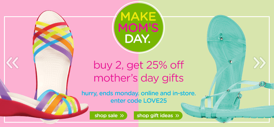 Crocs Canada Mother's Day Offers: Buy 2 