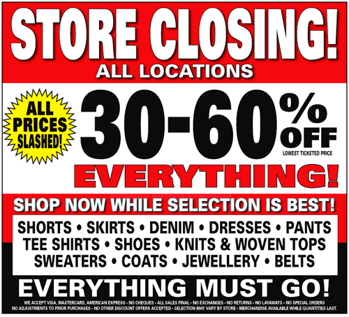 Costa Blanca Stores Closing Down: Everything On Sale - Canadian ...