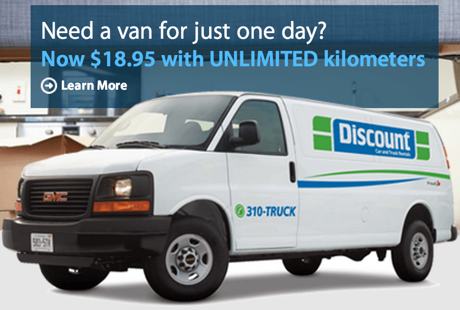 one day van rental