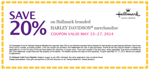 hallmark harley davidson coupon