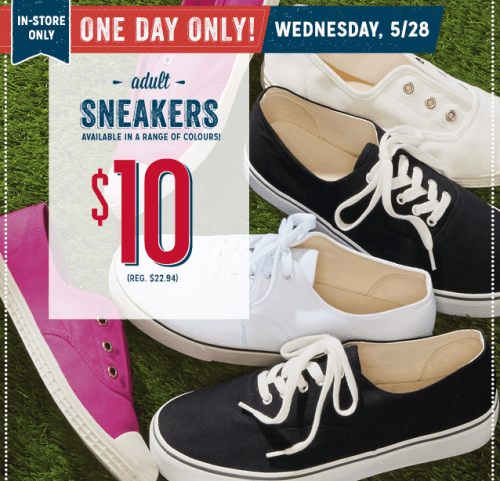 old navy sneakers one day sale
