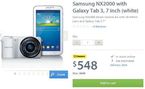 samsung tablet and camera from walmart