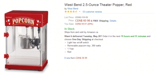 west bend popcorn maker amazon