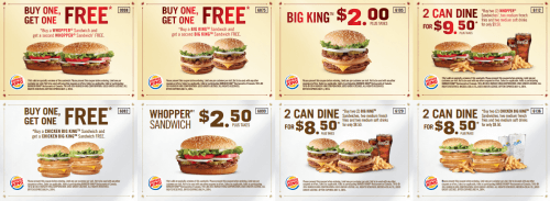 Burger King Canada Printable Coupons Buy One Get One FREE Two Can 