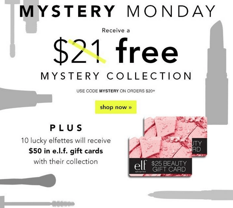 e-l-f-cosmetics-coupon-code-promotion-get-a-free-mystery-monday