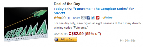 futurama deal of the day amazon