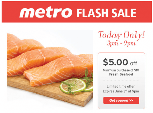metro seafood flash sale