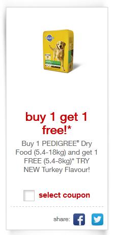 Canadian Coupons: Buy One Get One Free Pedigree Dry Dog Food *Printable