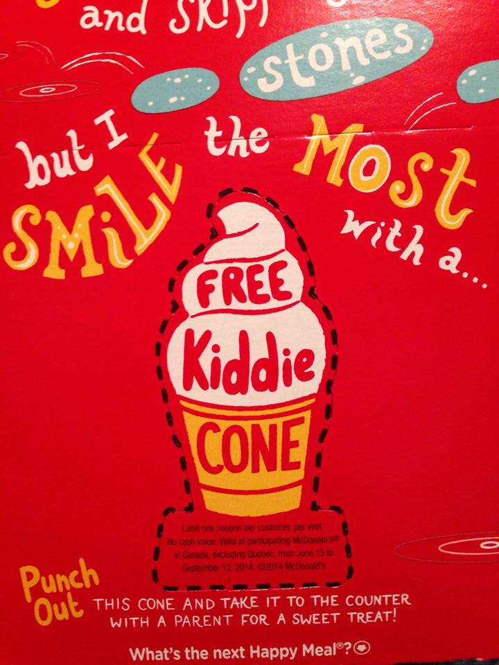 free kiddie cone